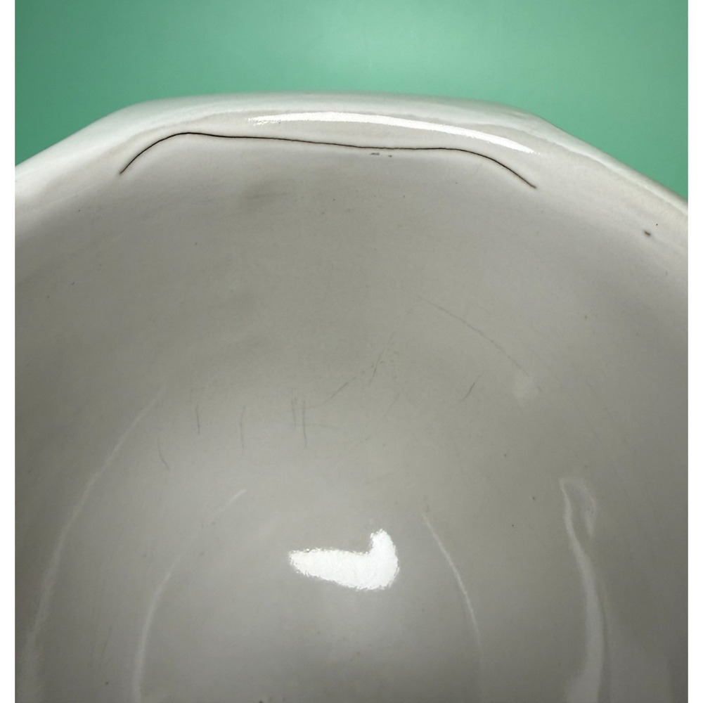 Bennington Potters Mixing Batter Bowl 1880 Pour Spout VT Morning Glory Blue READ - Picture 6 of 11